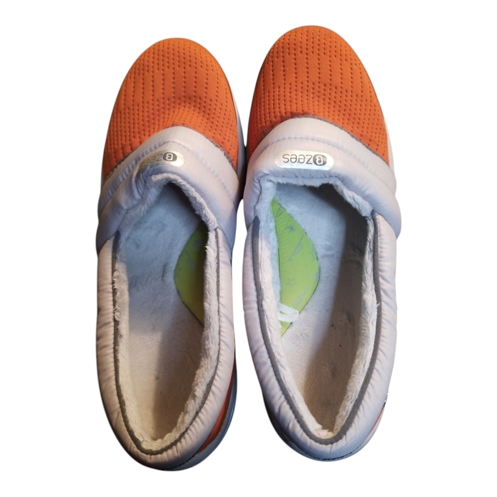 Bzees Orange and White Flats Slip-On Shoes